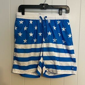 Tipsy Elves Blue Flag Swim Trunks‎ size M